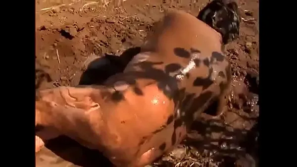 Fat woman in the mud
