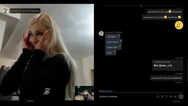Beautiful Blonde on Skype 에너지 영화를 감상하세요