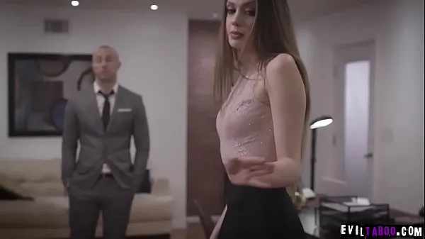 Watch Hot teen dauther Elena Koshka was shocked that his stepdad exchange her pussy to his horny boss for his business deal energy Movies