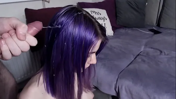 Se Blowjob & he cums in her beautiful purple hair energifilmer