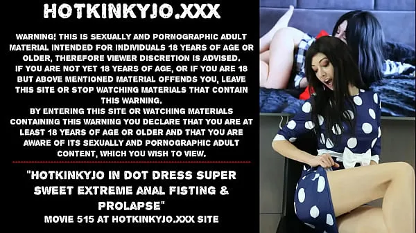 Watch Hotkinkyjo in dot dress super sweet extreme anal fisting & prolapse energy Movies