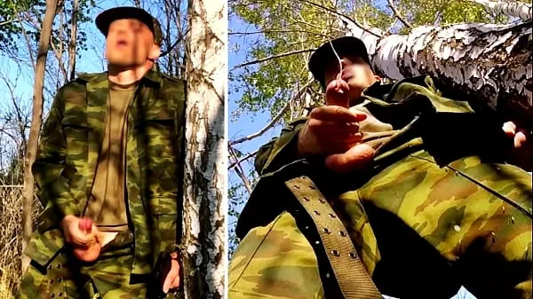 Watch Russian SOLDIER with a big DICK on a military mission in the forest shoots sperm from his penis at opponents energy Movies