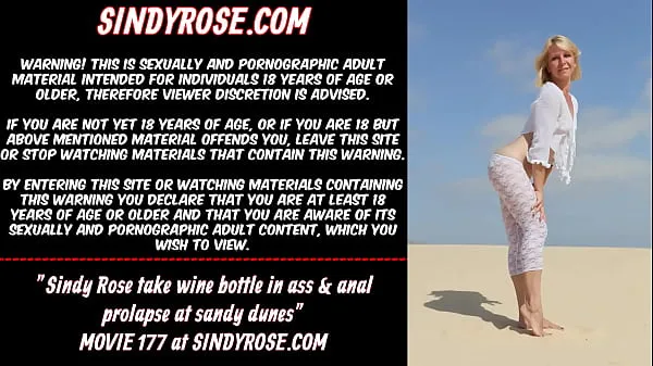 Watch Sindy Rose take wine bottle in ass & anal prolapse at sandy dunes energy Movies