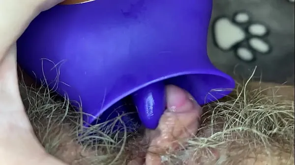 Se Extreme closeup big clit licking toy orgasm hairy pussy energifilm