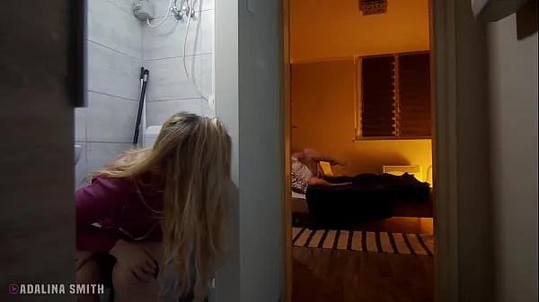 Voyeur stepsister watching his friend girlfriend masturbate and blowjob